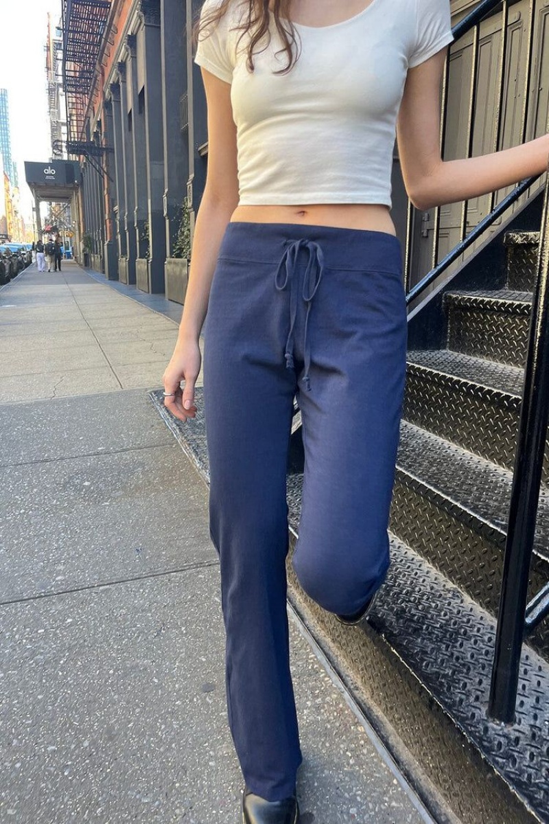 Pantalon Brandy Melville Hillary Yoga Bleu Marine | NEF-27515310